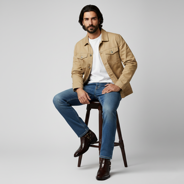 Cuban Boots with Stylish Strap for Men in Dark Brown Deep Cut Croco Leather