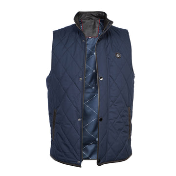 Blue Diamond Stitched Puffer Vest