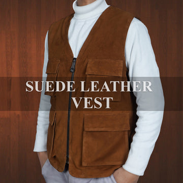Handmade Tan Suede Leather Vest