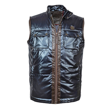 Navy Blue Premium Metallic Finish Vest