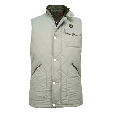 Mint Green Diamond-Stitched Vest