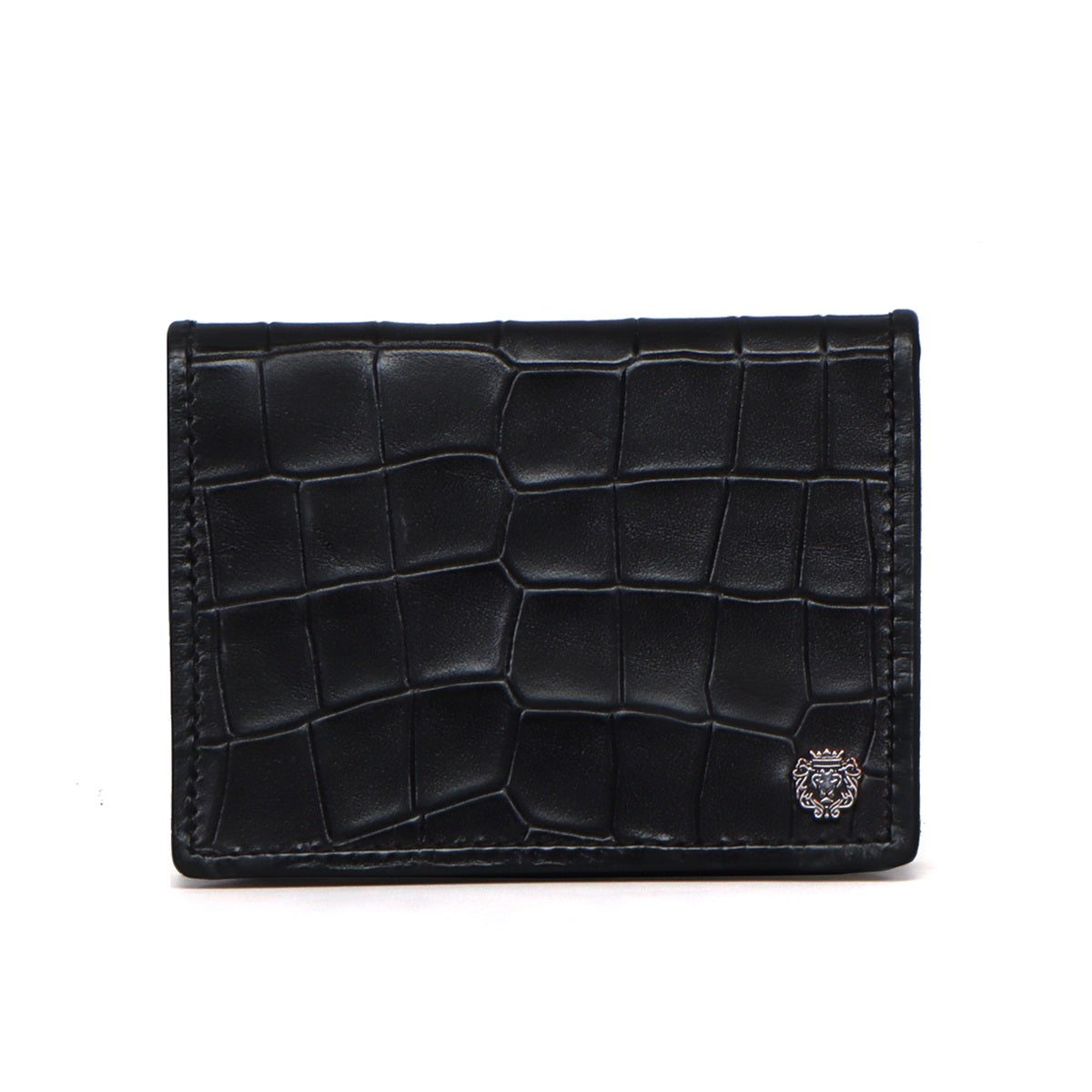 Bi-Fold Wallet with Flip Up Single Window ID in Black Leather
