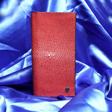 Long Clutch/Wallet For Women in Exotic Stingray Fish Leather
