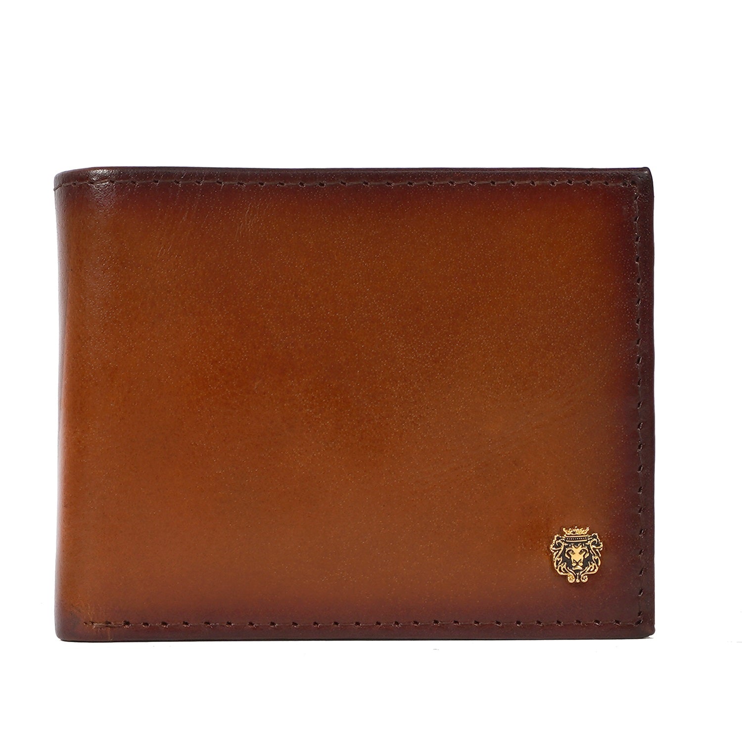 Tan Bi-Fold Wallet in Fullgrain Leather