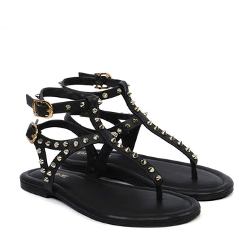 Gladiator Sandal for Women's with Stud Embellished Flat Sole