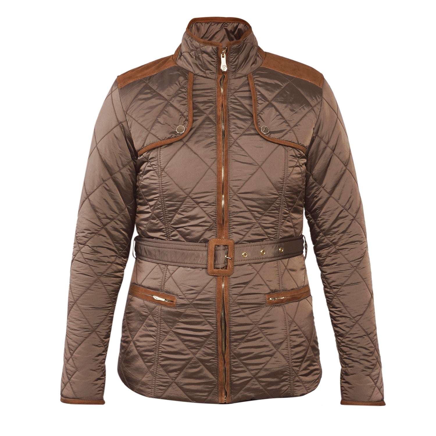 Brown Classic Puffer Women Jacket
