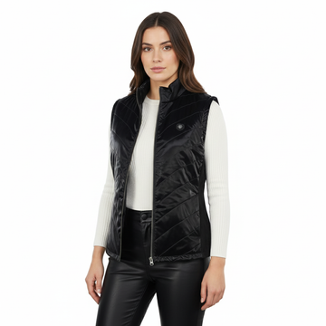 Black Suede Vest with Metallic Finish