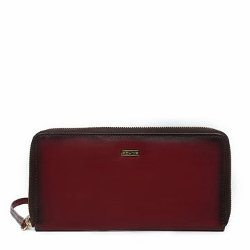 Wine Multi-Utility Hand Ladies Clutch/Wallet Leather