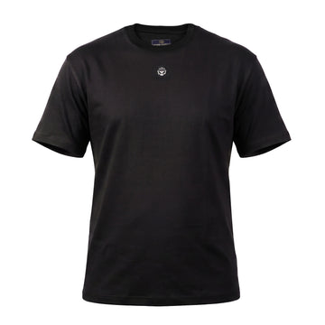 Premium Black Round Neck T-Shirt with 3D Lion Logo