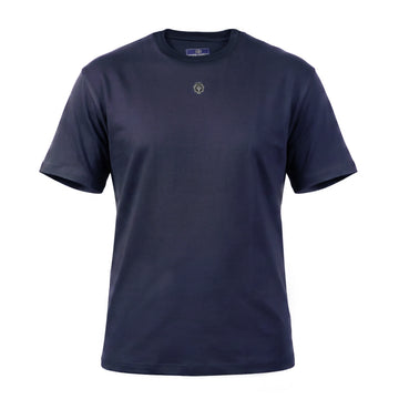 Premium Blue Round Neck T-Shirt with 3D Lion Logo