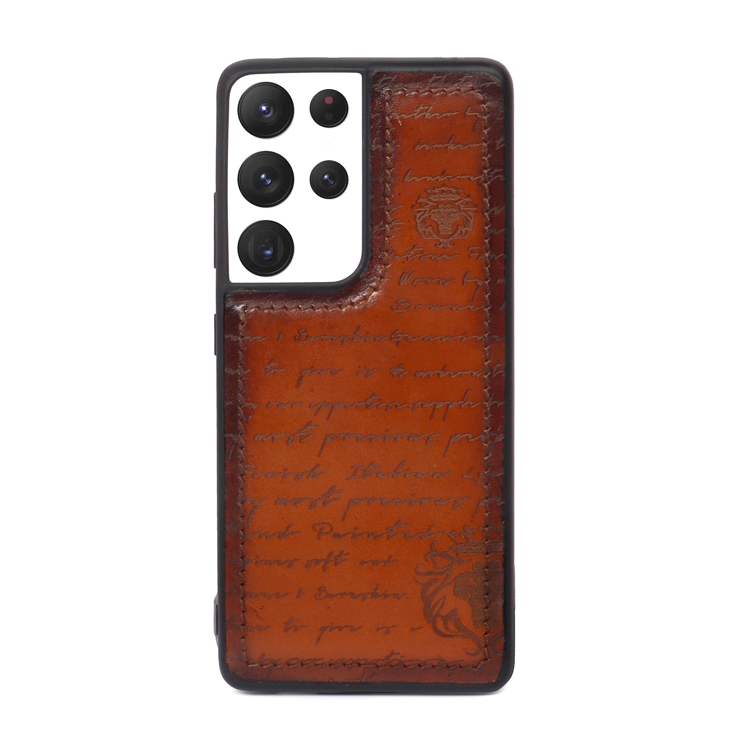 Samsung S22 Ultra Mobile Cover Tan Darker Scritto Laser by Brune & Bareskin