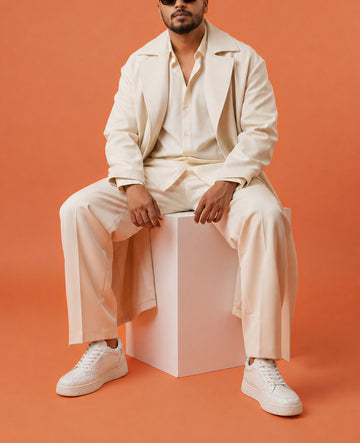 Premium White Croco Embossed Leather Low-Top Sneakers