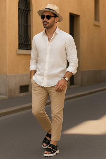 Light Weight Chunky Sandals in Saffiano Leather