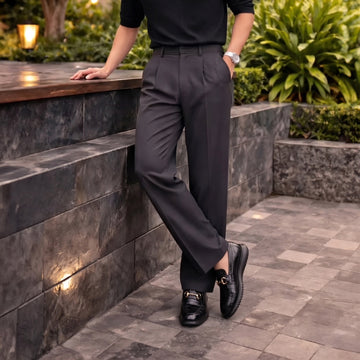 Light Weight Flat Loafer in Black Deep Cut Croco Leather