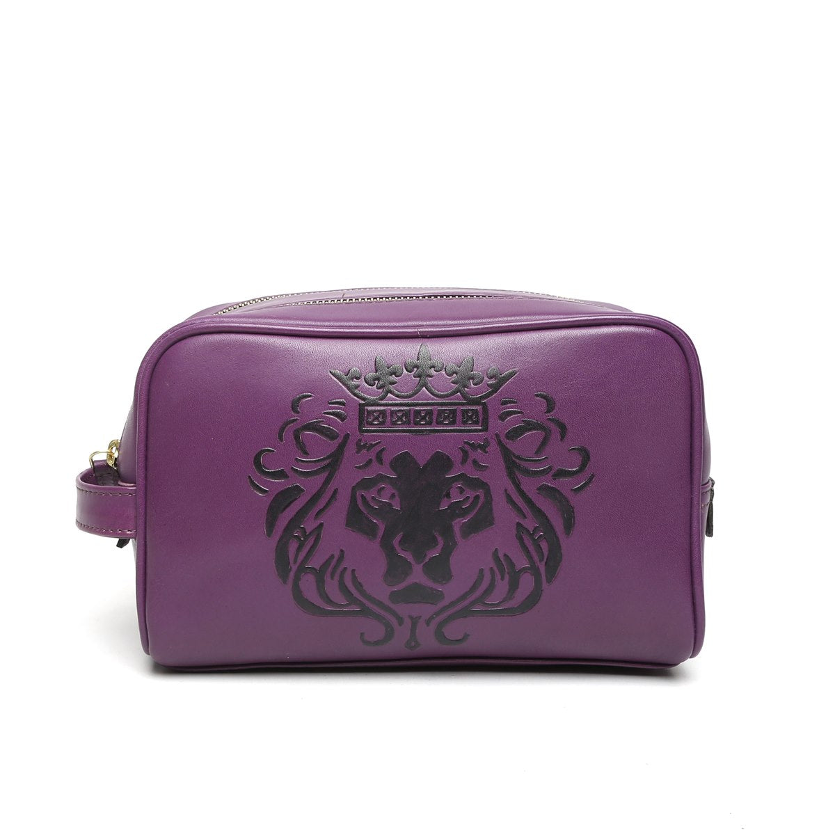 Brune & Bareskin Purple Color Leather Shaving Kit / Bathroom Kit