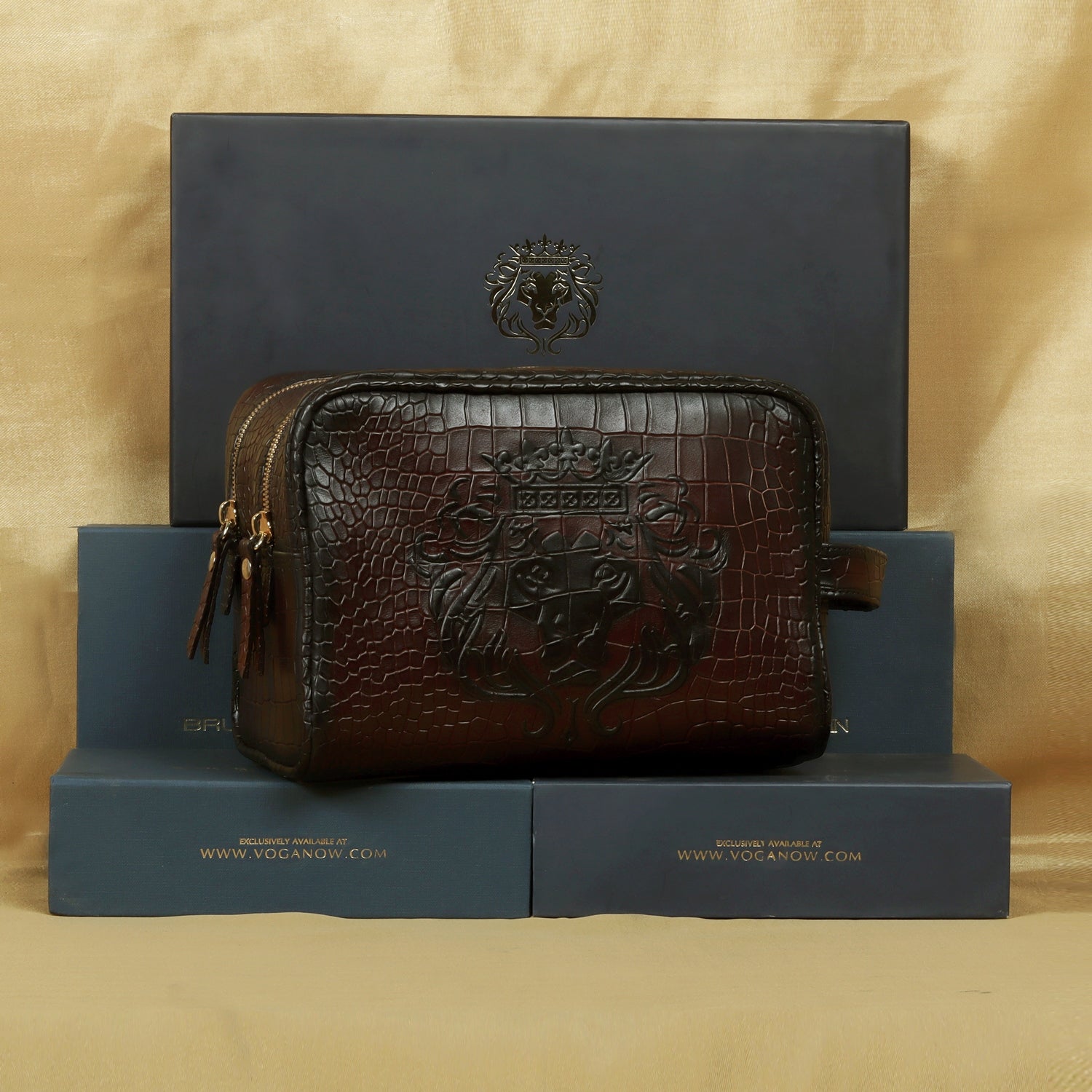 Kit Messenger Bag | Orange Pebble Grain Leather