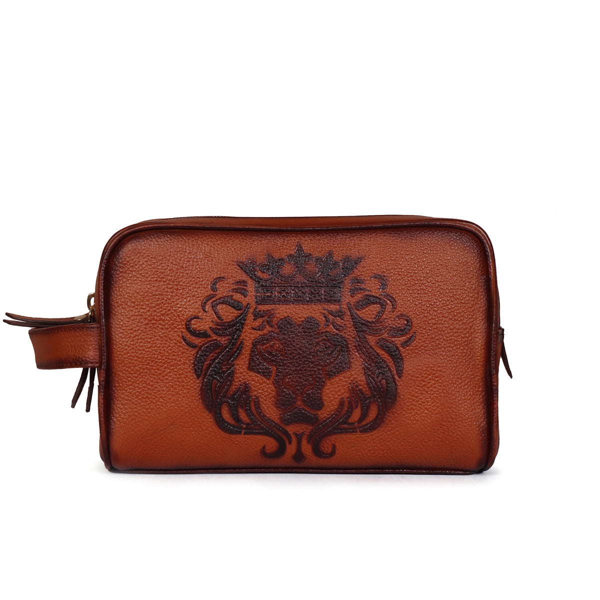 High Quality Genuine Leather Men Wallets Lion King Head Cover Printing  Short Card Holder Purse Luxury Brand Male Wallet