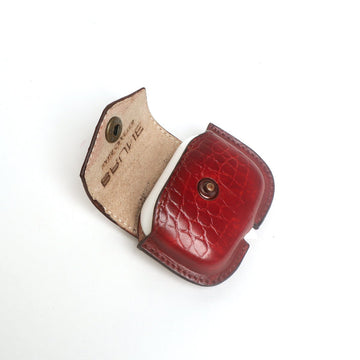 Air-Pods Wine Croco Textured Leather Carrying Case