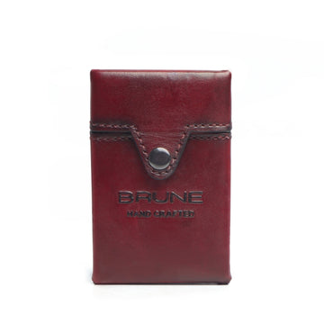 King Size Wine Genuine Leather Cigarette Carrying Case By Brune & Bareskin