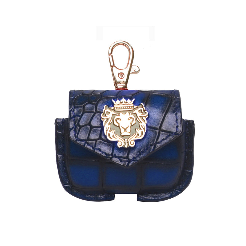 Small Black Leather Bag with Lion's Face | Anne Fontaine US