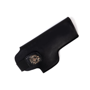 .45 Weapon Ammo cover With Bullet Holder in Black Genuine Leather(MTO)