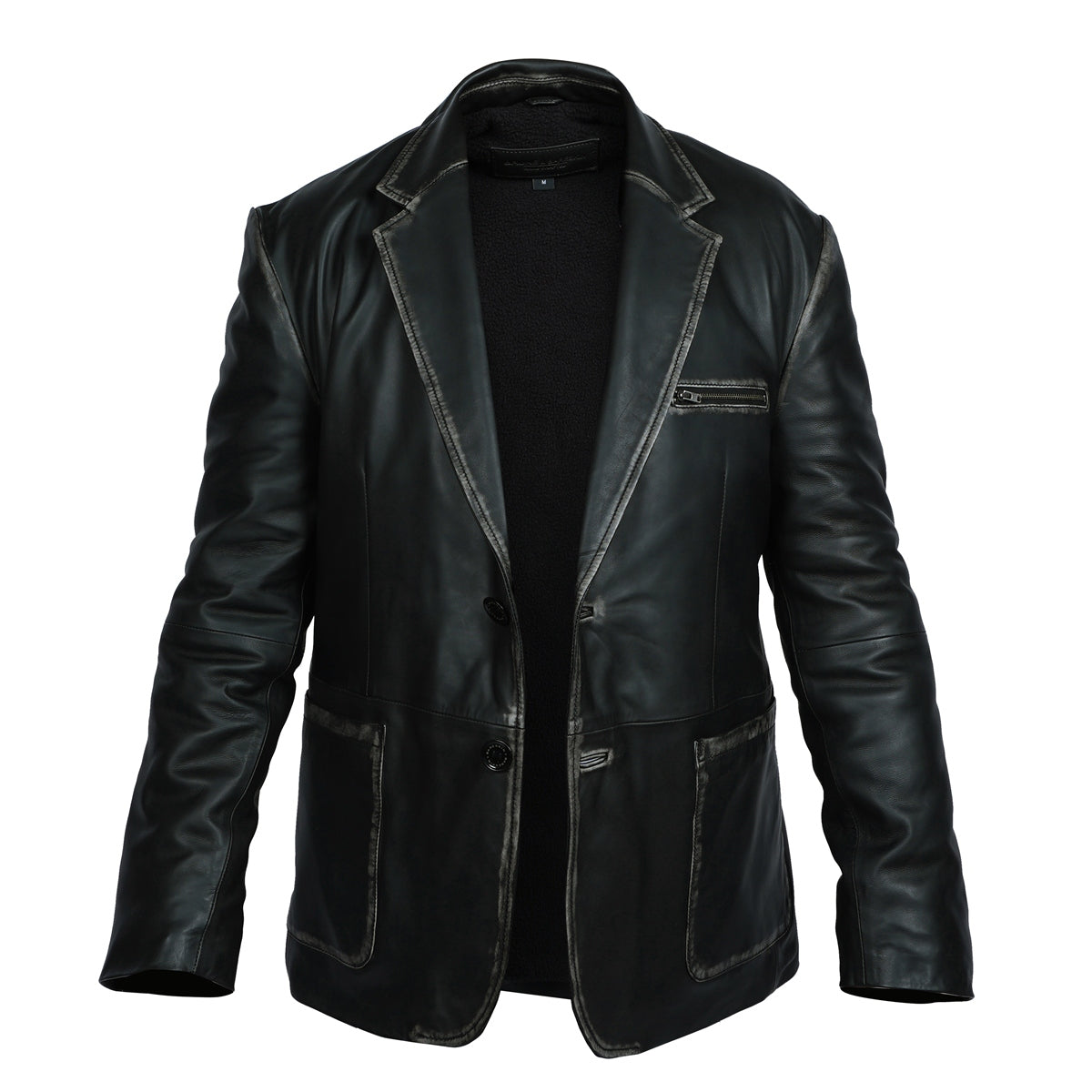 Black Leather Jacket Formal Black Jacket Mens Formal Blazer Button