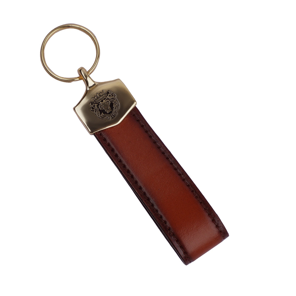 Classic Look Key-chain Premium Exclusive Tan Leather Brune & Bareskin