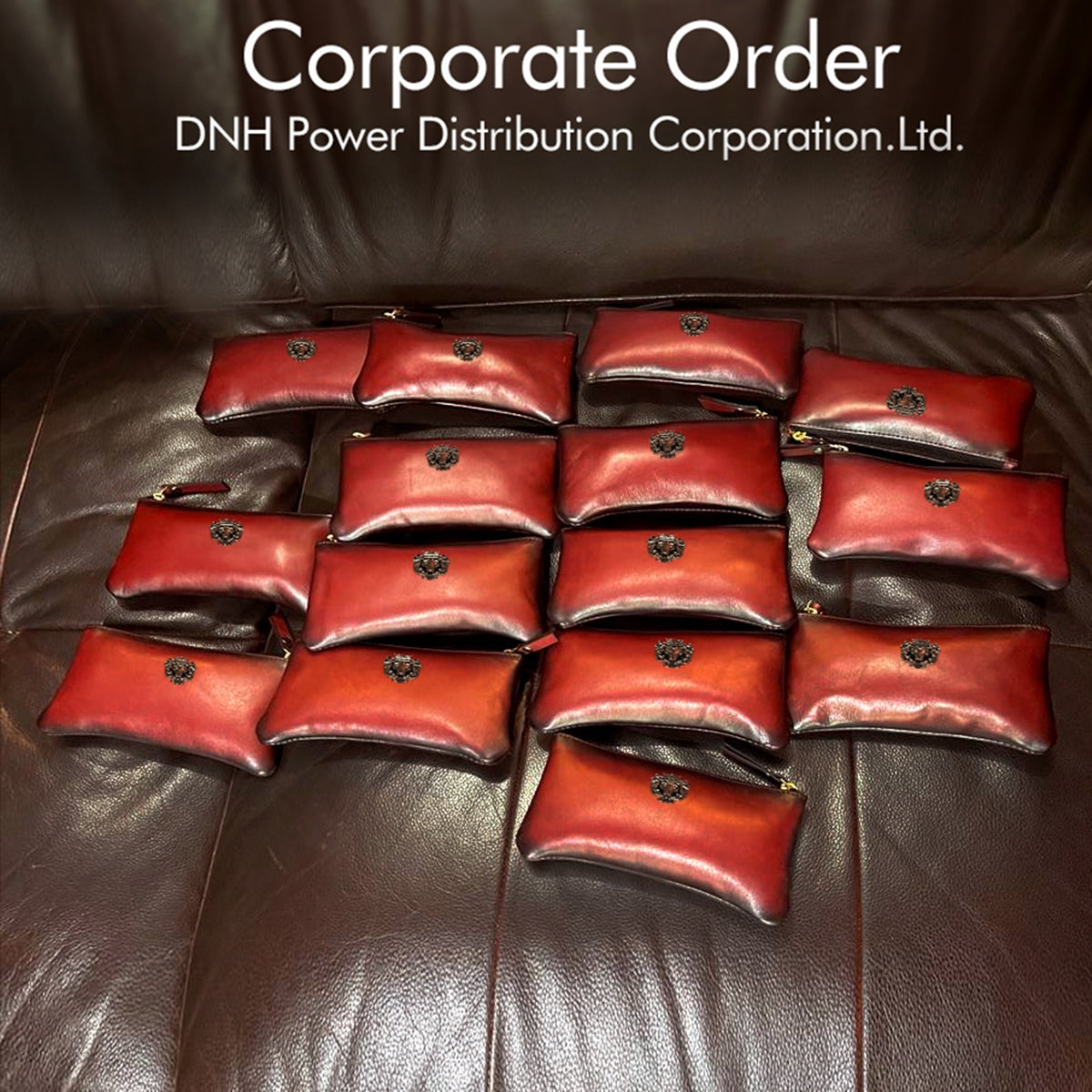 Multi Use Genuine Leather Zipper Pouch Corporate Gifting bulk Order (Reference Price for 1 Unit)