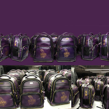 Team KKR IPL 2019 Corporate Gifting Bulk Order Purple Leather Backpack (Reference Price for 1 Unit)