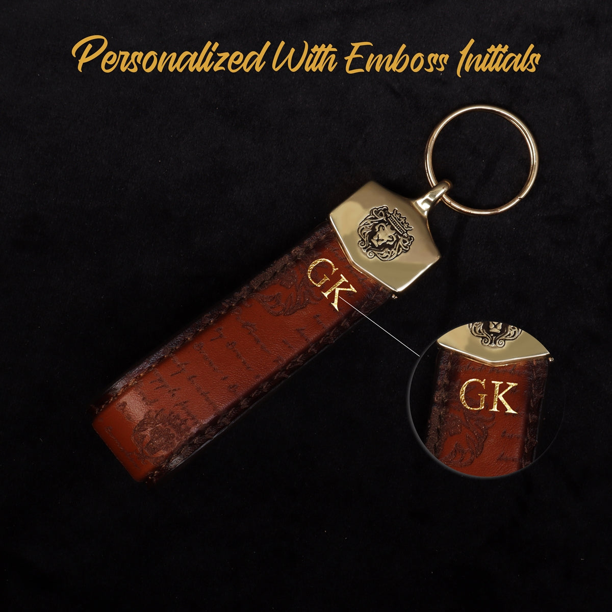 Black Hotel Key Fob | Leather Keychain made in America at KMM & Co.