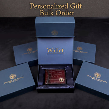 Croco Textured Genuine Leather Corporate Gifting Wallet With Customized Services Bulk Order (Reference Price for 1 Unit)