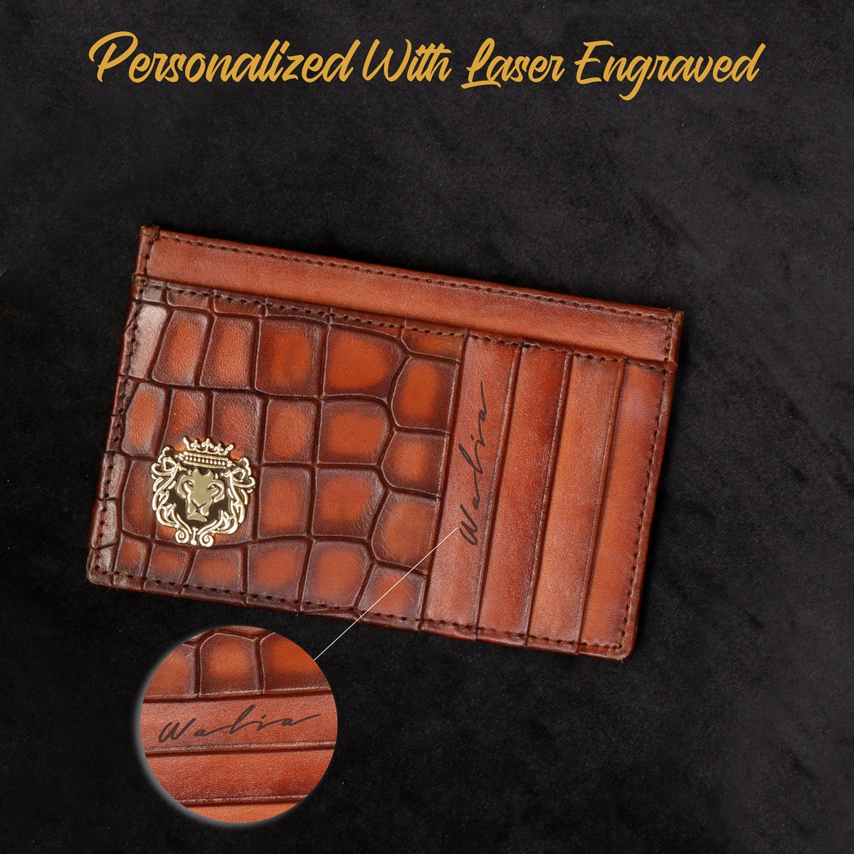 Personalized Leather Cardholder