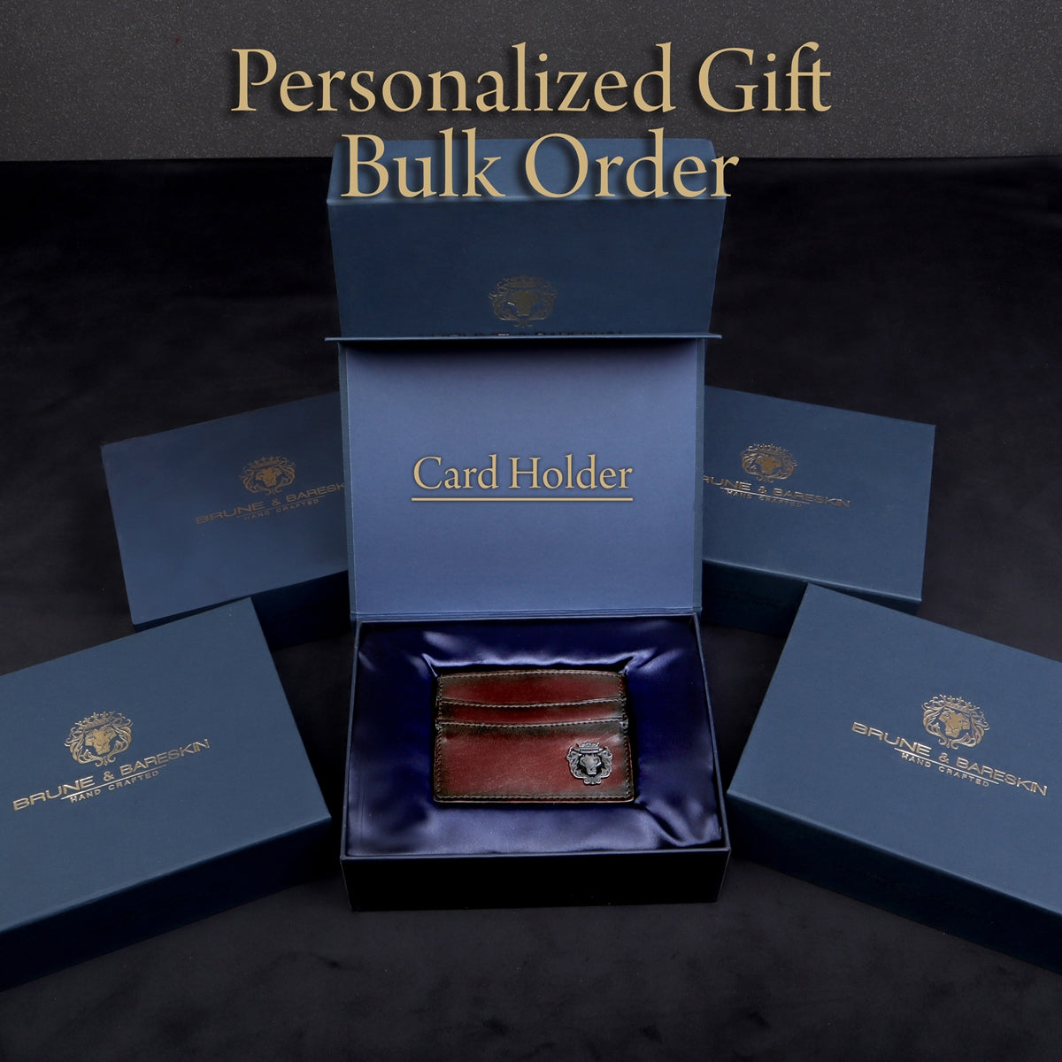 Customized Bulk Order Genuine Leather Corporate Gifting Card Holder (Reference Price for 1 Unit)