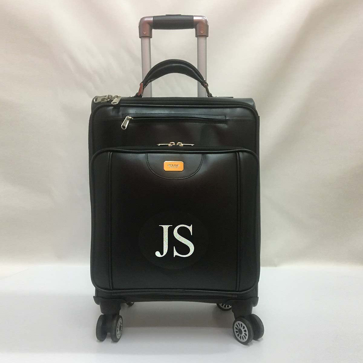 Custom-Made Black Trolly Bag With Your Name Initials by Brune & Bareskin
