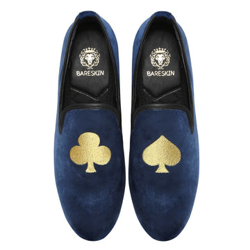 Blue Italian Velvet Slip-On By Brune & Bareskin