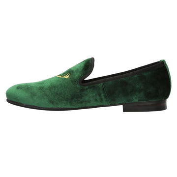 Green Italian Velvet Slip-On By Brune & Bareskin