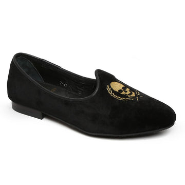 Black Italian Velvet Jalsa Jutti By Brune & Bareskin