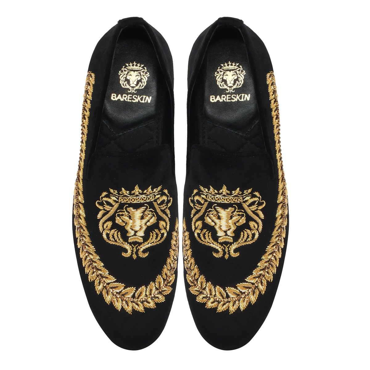 Golden Lion zardosi Slip-On shoes With stem design