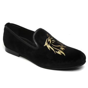 Black Italian Velvet Slip-On By Bareskin