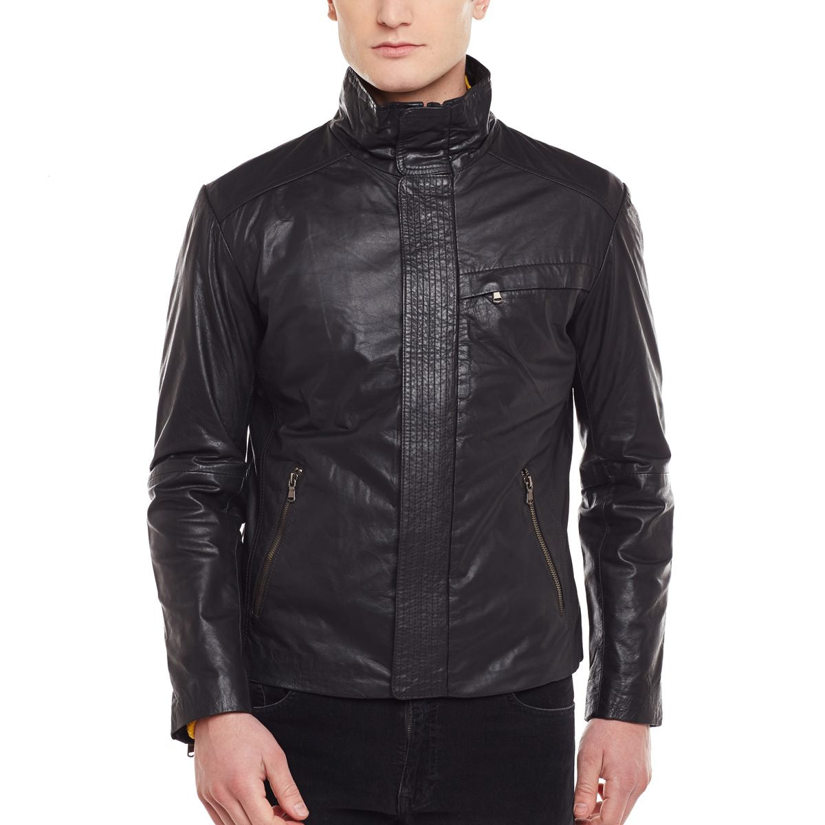 Black  Regular-Fit Jacket By Brune & Bareskin