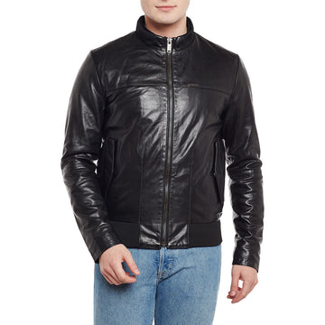 Bareskin Men's Flap Pockets Leather Jacket