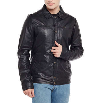 Bareskin Men'S Black Leather With Side Pockets