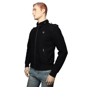 Black Adjustable Suede Leather Jacket By Brune & Bareskin