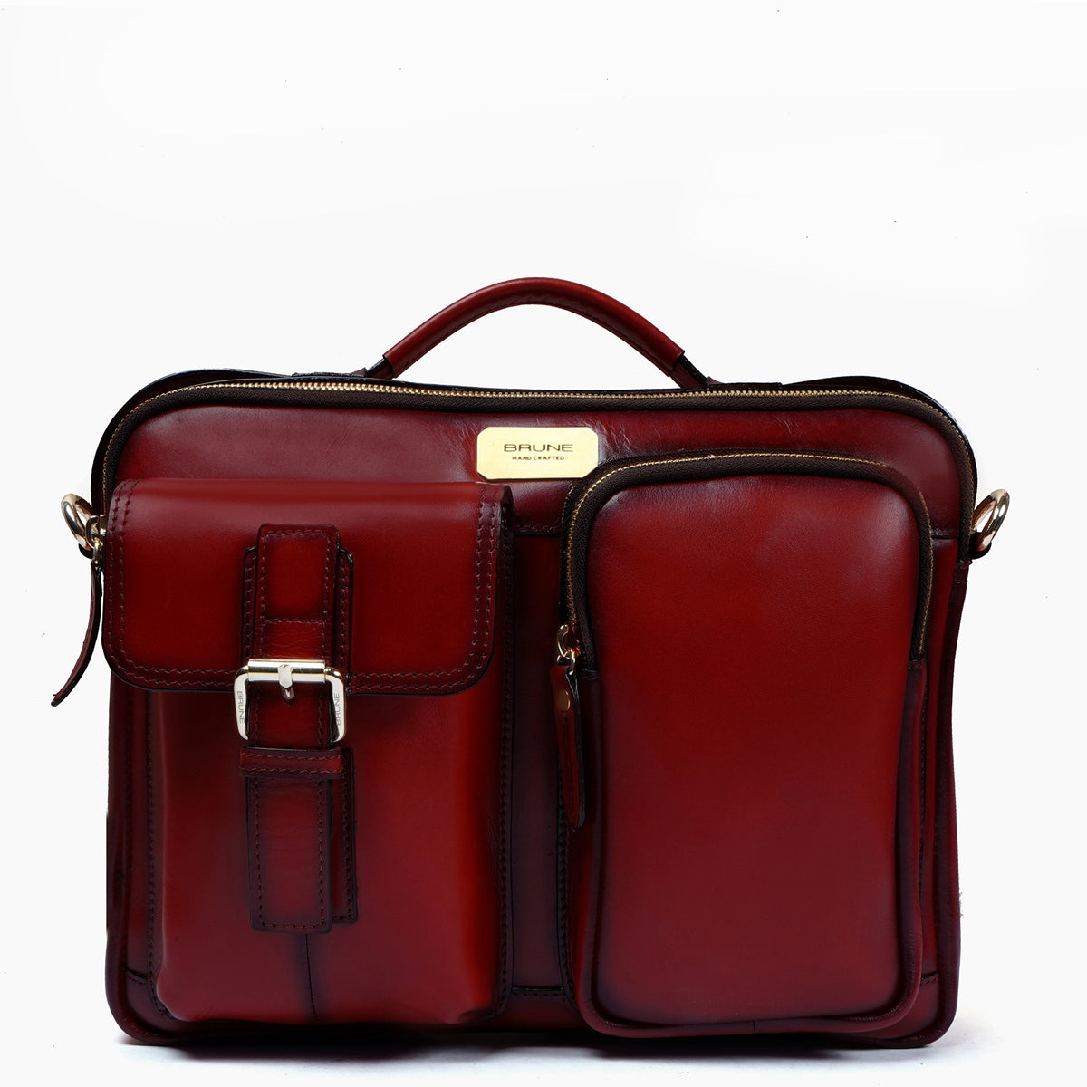 The Modern Quick Wine Office Briefcase With Extra Compartment By Brune & Bareskin