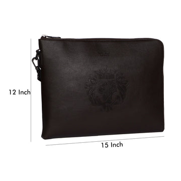 Classic Dark Brown Leather Stylish Cool laptop Sleeves/Messenger bag with Zip Compartment  By Brune & Bareskin