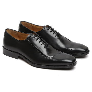Hand Finished Black Leather Formal Shoes