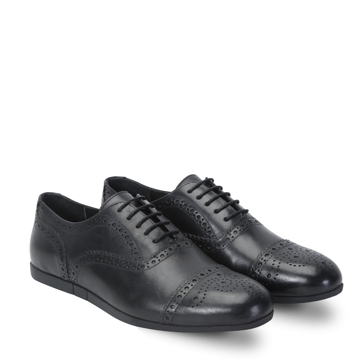 Black Genuine Leather Sneakers By Brune & Bareskin