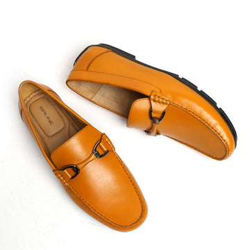 Yellow Horsebit Leather Loafers By Brune