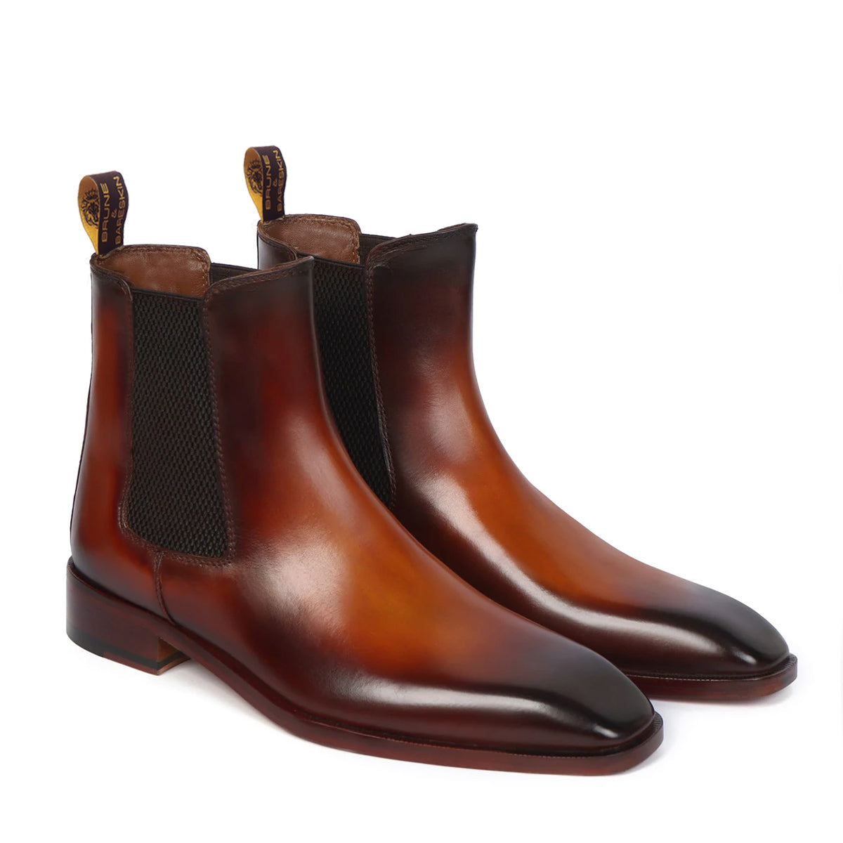 Tan Chelsea Boots For Men With Leather Sole