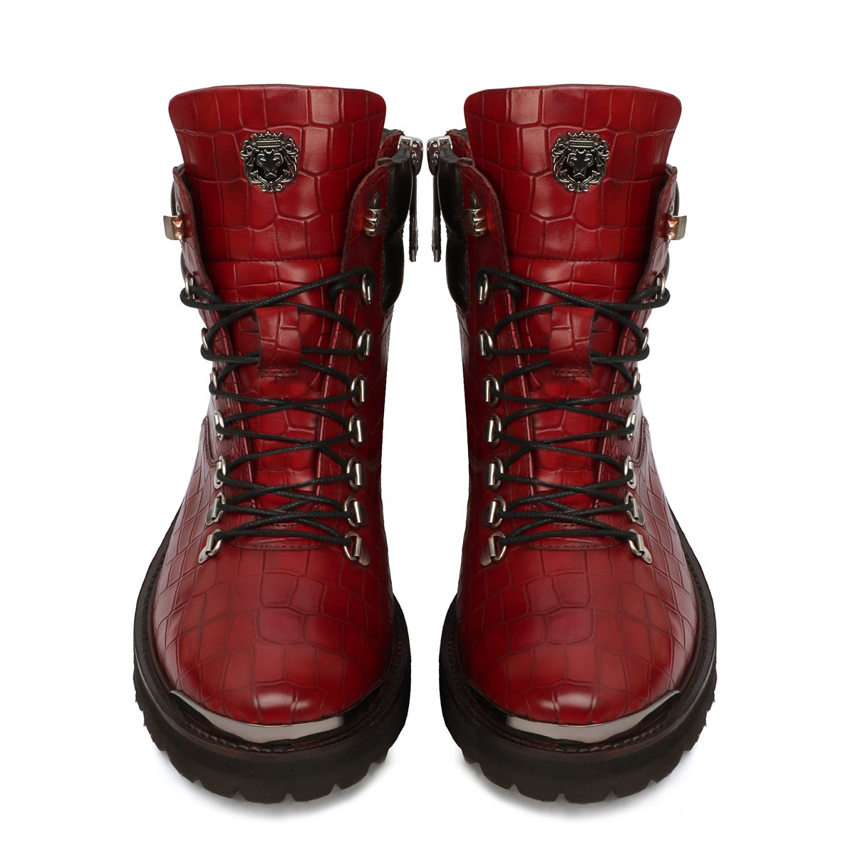 Bugatti Red Croc Ankle Boots Leather Neria Bugatti Bugatti Neria